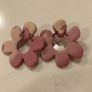 PINK DAISY EARRINGS